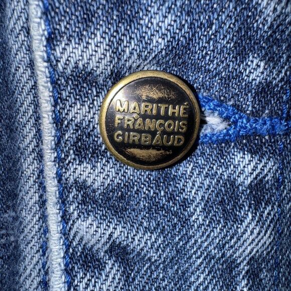 Marithe Francois Girbaud Denim Vest Mens XL Faded Street Grunge Hip Hop,‎ Y2K - Picture 4 of 15
